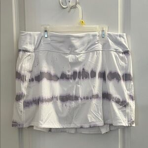 lululemon athletica White and Purple Mini Skirt
